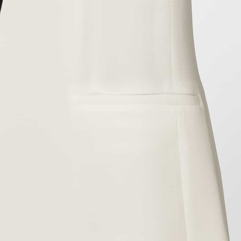 BARNEYS NEW YORK セットアップ ウォッシャブル ストレッチノーカラージャケット WHITE