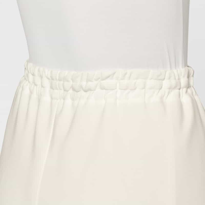BARNEYS NEW YORK セットアップ ウォッシャブル ドローストリングワイドパンツ WHITE