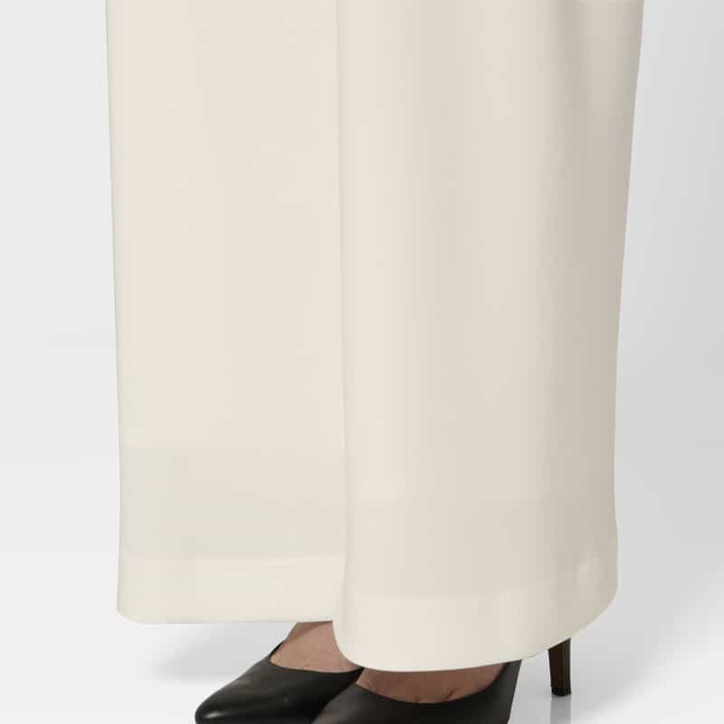 BARNEYS NEW YORK セットアップ ウォッシャブル ドローストリングワイドパンツ WHITE