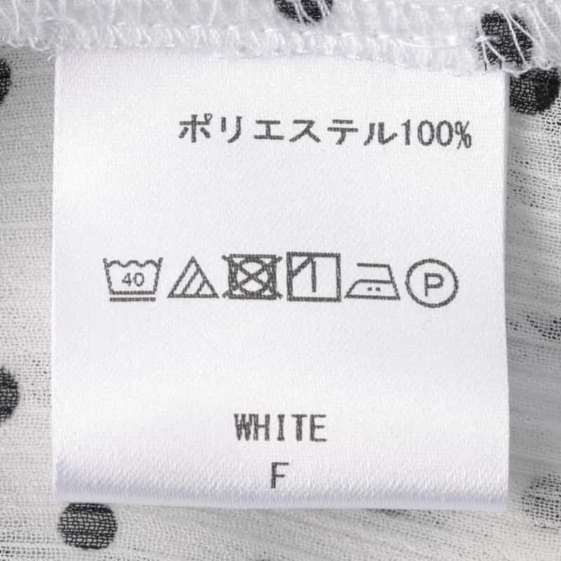 BARNEYS NEW YORK シアー素材ドット柄ボウタイ付きケープブラウス WHITE