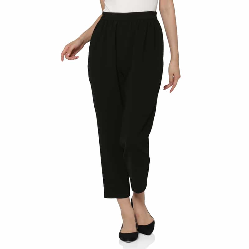 BARNEYS NEW YORK セットアップ ジャージーライクテーパードパンツ BLACK