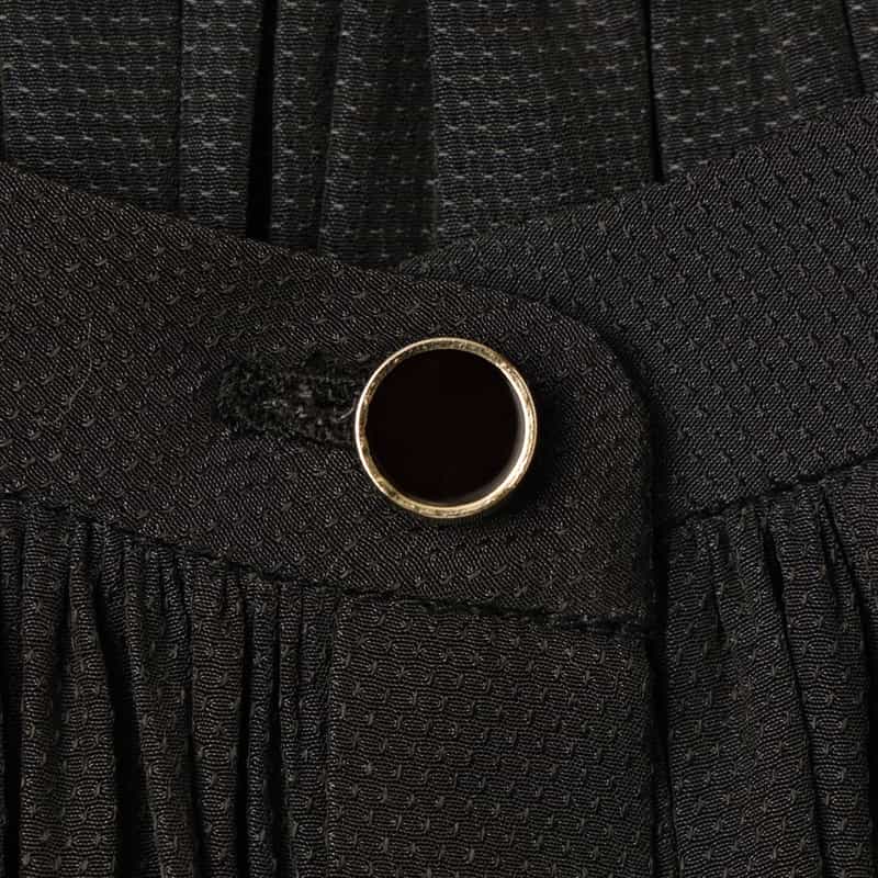 BARNEYS NEW YORK ウォッシャブル シアー素材ギャザーラグランブラウス BLACK