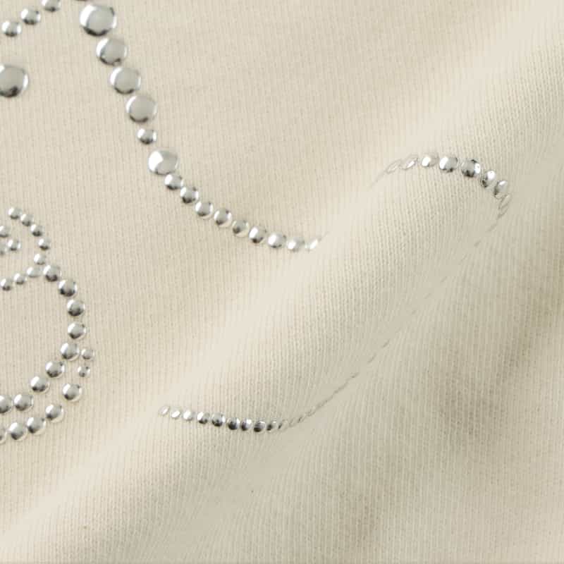 REDONE REDONE ＜リダーン＞ スタッズ装飾スエットプルオーバー IVORY