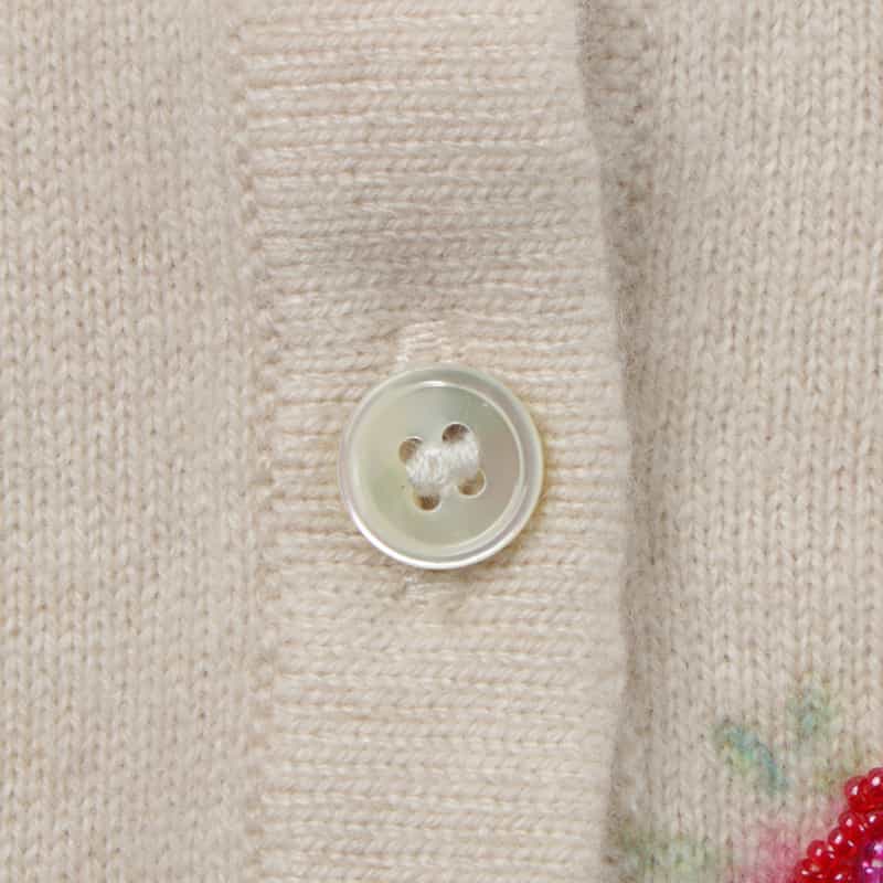 ATELIER EDITION ATELIER EDITION ＜アトリエ エディション ＞ ビーズ刺繍フローラルプリント ニットカーディガン IVORY