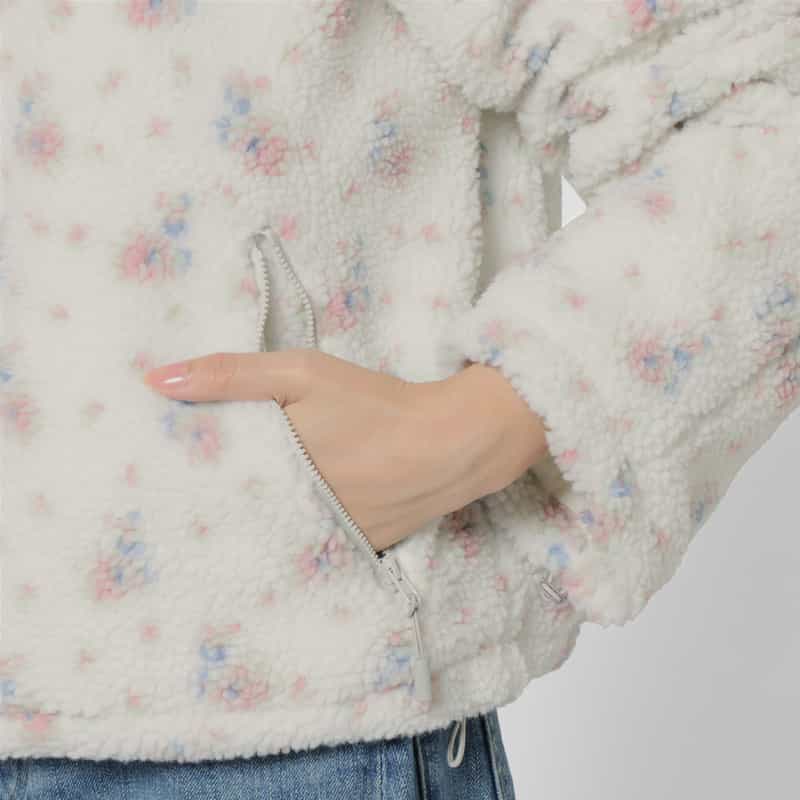 ATELIER EDITION ATELIER EDITION ＜アトリエ エディション＞ フラワープリン フリースブルゾン MULTI COLOR