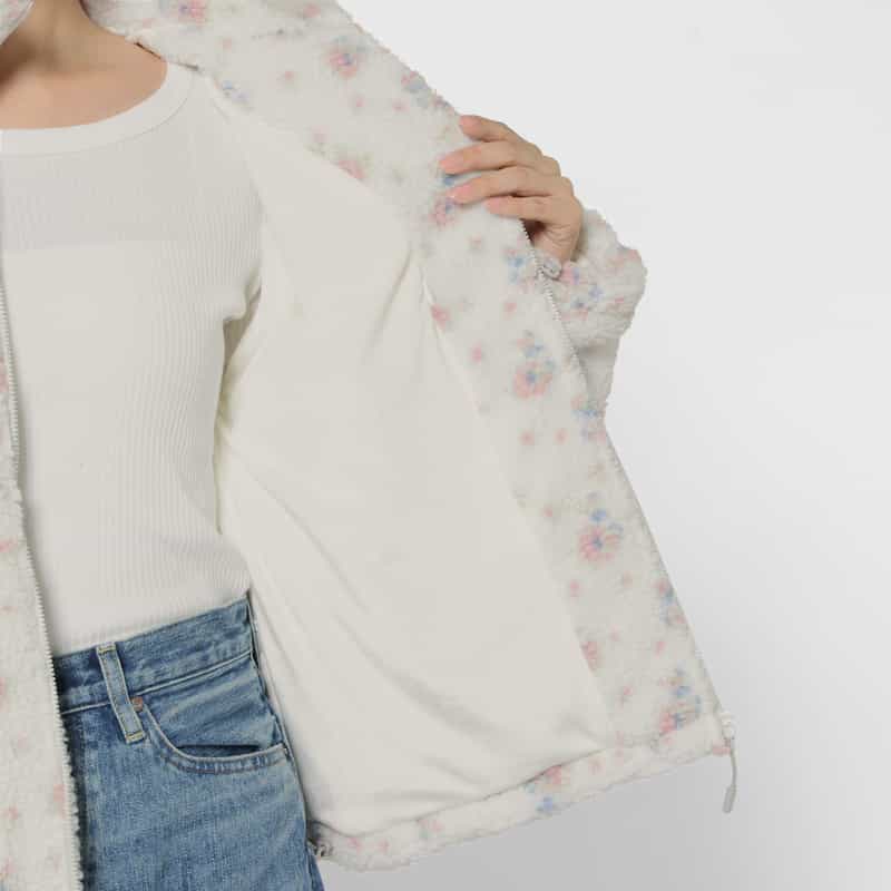 ATELIER EDITION ATELIER EDITION ＜アトリエ エディション＞ フラワープリン フリースブルゾン MULTI COLOR