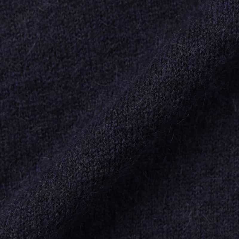 ATELIER EDITION ATELIER EDITION ＜アトリエ エディション＞ ビーズロゴ刺繍襟付きニットプルオーバー NAVY