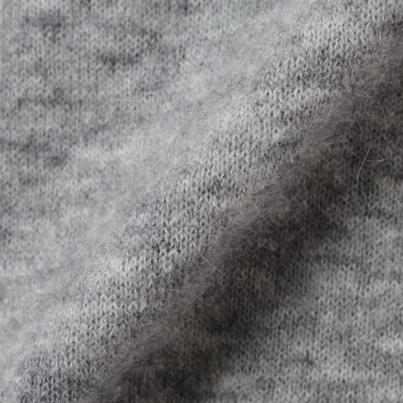 ATELIER EDITION ATELIER EDITION ＜アトリエ エディション＞ バーニーズ　ニューヨーク限定刺繍デザイン 襟付きニットカーディガン GRAY