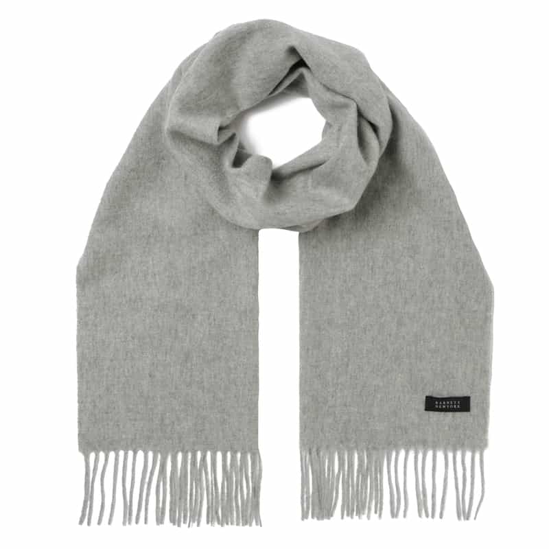 BARNEYS NEW YORK カシミヤ100％ソリッドマフラー（180×30） LIGHT GRAY