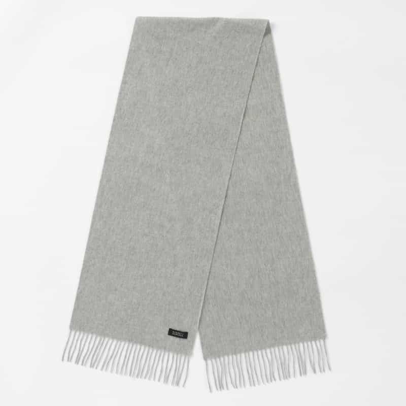 BARNEYS NEW YORK カシミヤ100％ソリッドマフラー（180×30） LIGHT GRAY