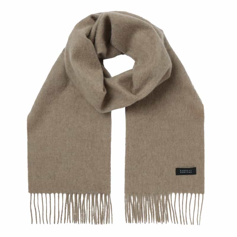 BARNEYS NEW YORK カシミヤ100％ソリッドマフラー（180×30） GREIGE