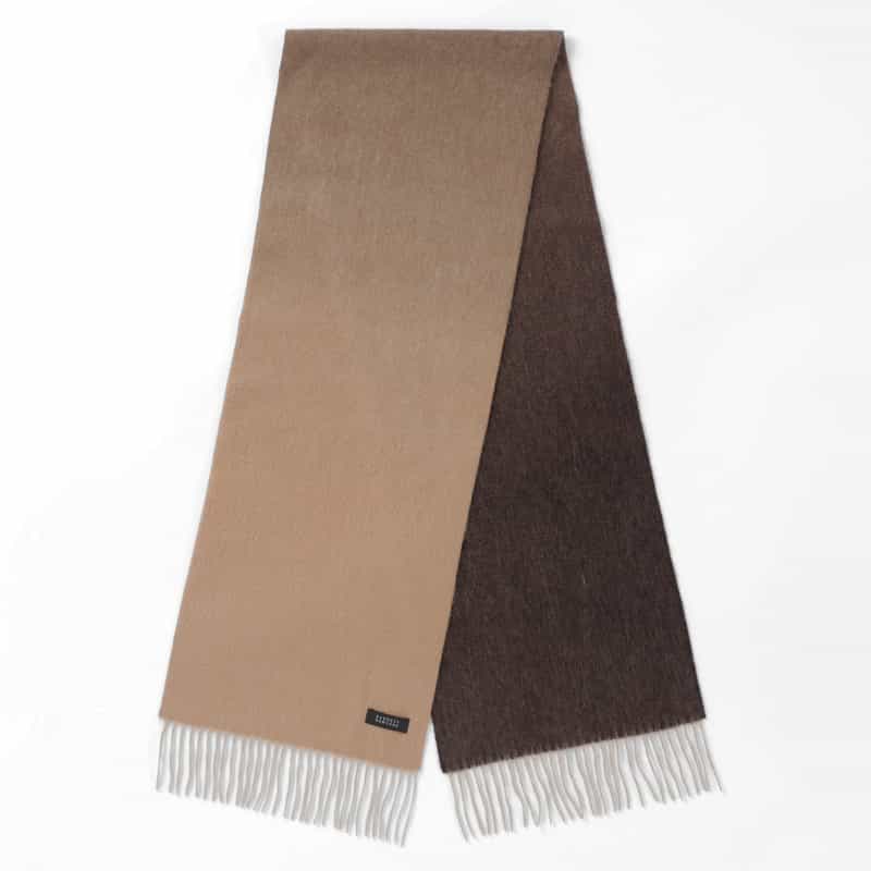 BARNEYS NEW YORK カシミヤ100％グラデーションマフラー（180×30） CAMEL