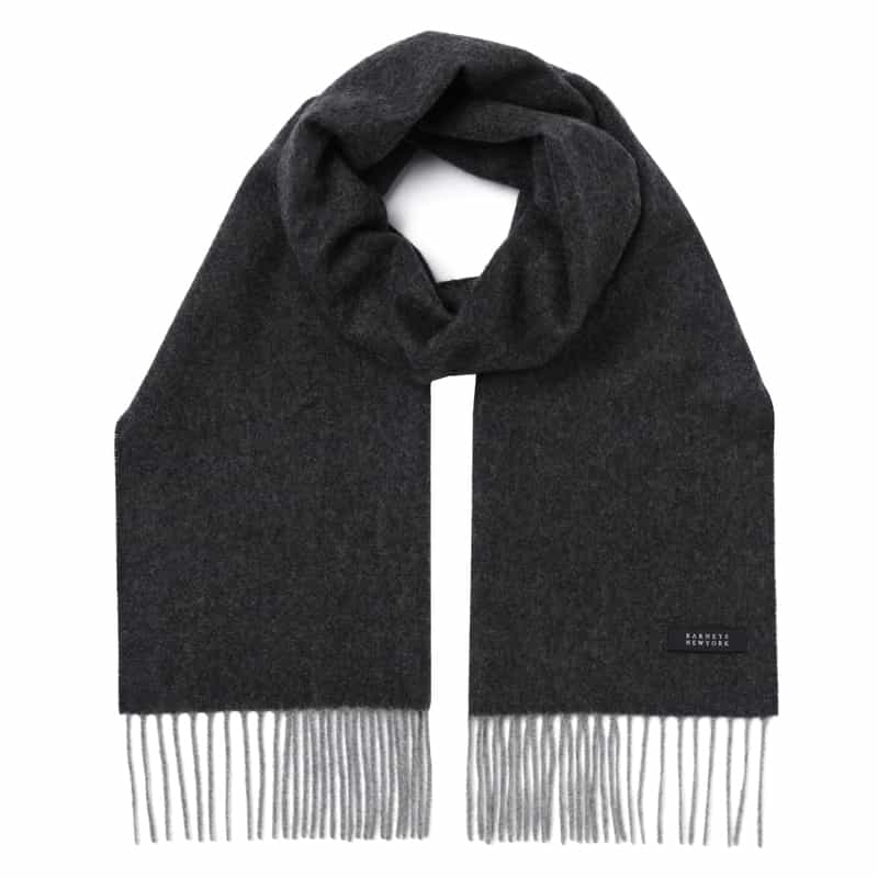 BARNEYS NEW YORK カシミヤ100％リバーシブルマフラー（174×30） GRAY