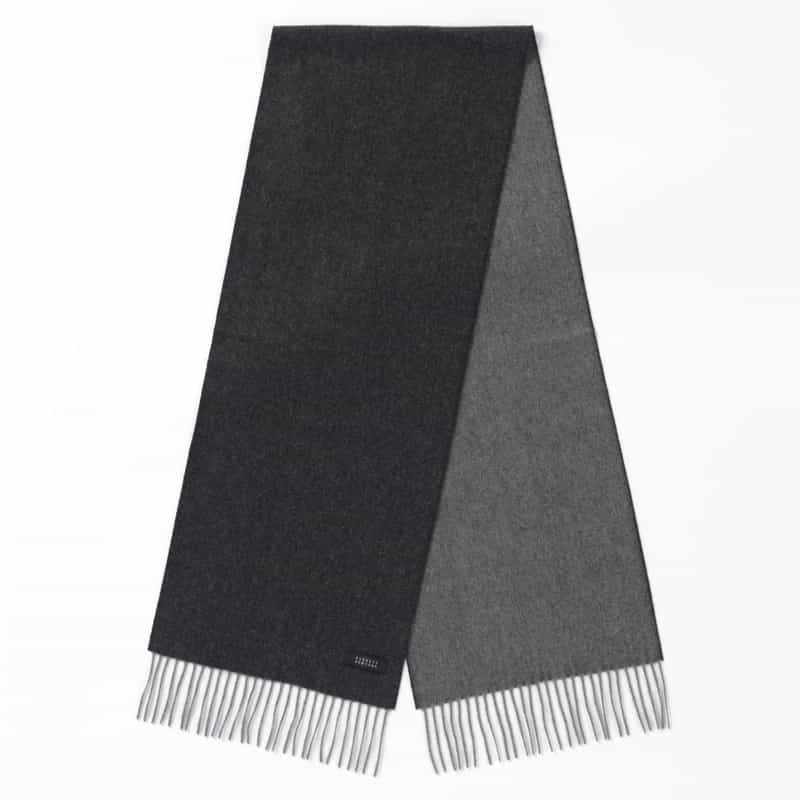 BARNEYS NEW YORK カシミヤ100％リバーシブルマフラー（174×30） GRAY