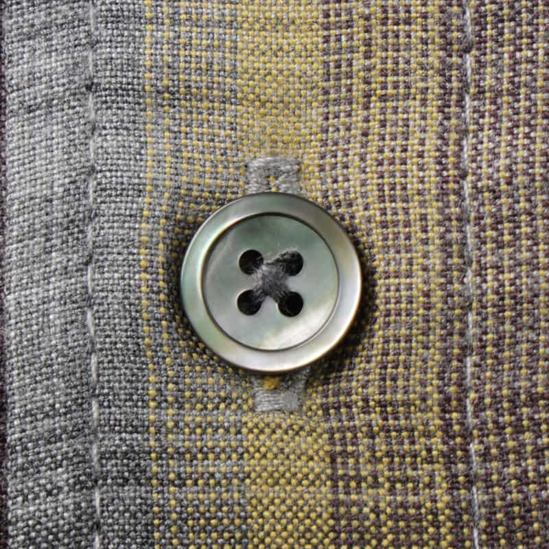 BARNEYS NEW YORK テンセル素材中綿入りフード付きオンブレチェック柄シャツブルゾン YELLOW