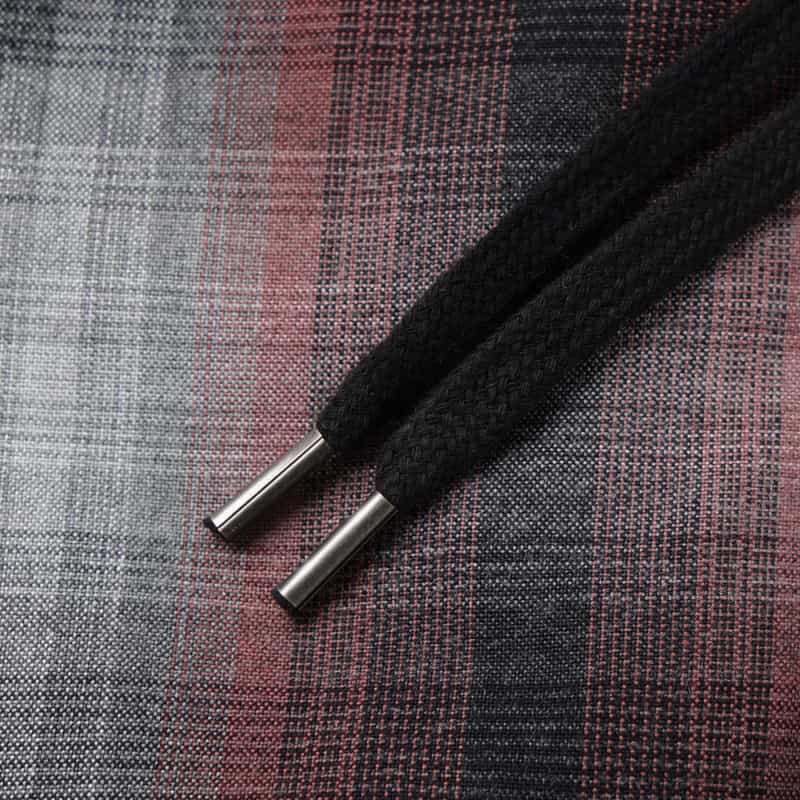BARNEYS NEW YORK テンセル素材中綿入りフード付きオンブレチェック柄シャツブルゾン RED