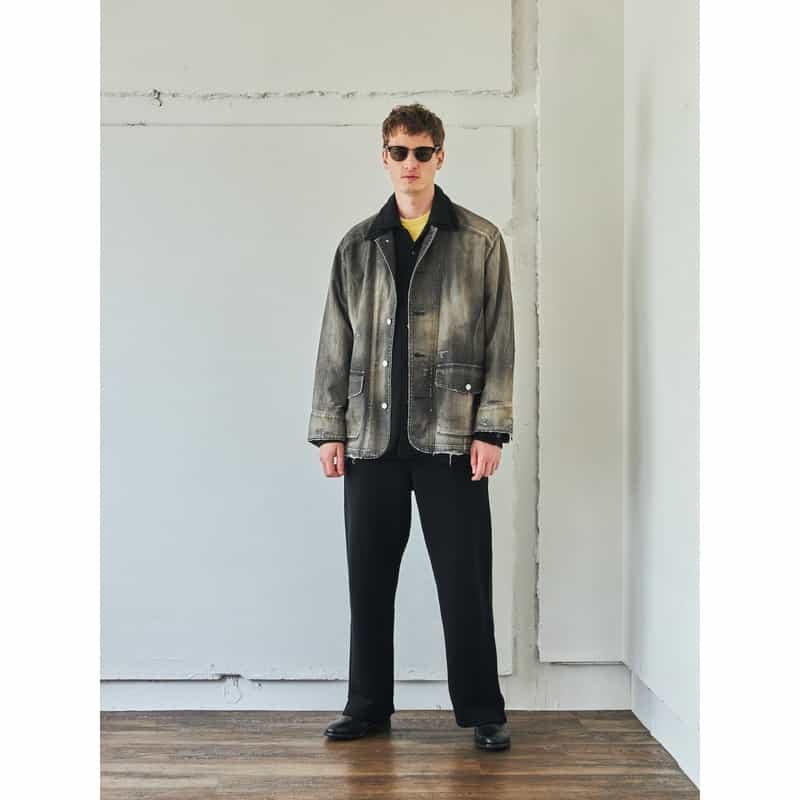BARNEYS NEW YORK ウエストドローコード付きイージーパンツ BLACK