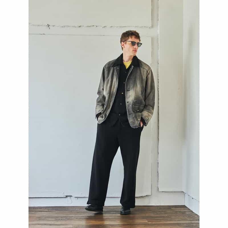 BARNEYS NEW YORK ウエストドローコード付きイージーパンツ BLACK
