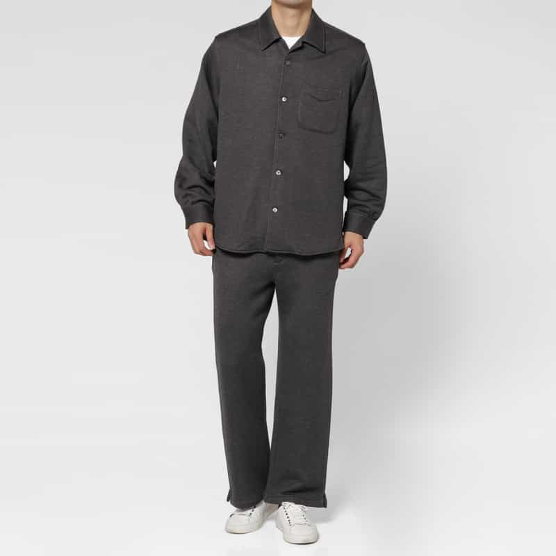 BARNEYS NEW YORK ウエストドローコード付きイージーパンツ GRAY