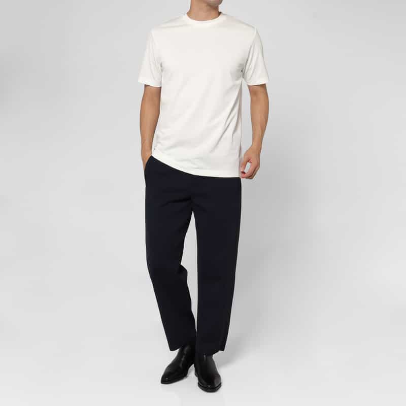 BARNEYS NEW YORK クルーネックカットソー（アルビニ社製生地使用） WHITE