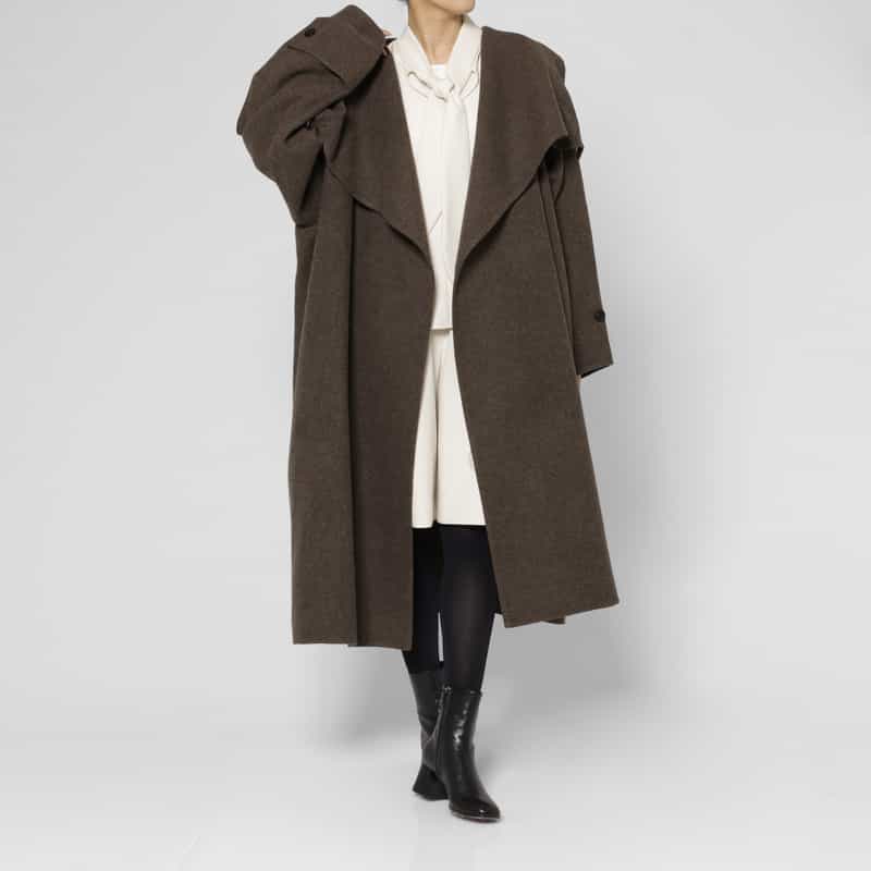 LE17SEPTEMBRE LE17SEPTEMBRE ＜ルディセットセプトンブル＞ バーニーズ　ニューヨーク限定 カシミヤ混ロングコート BROWN