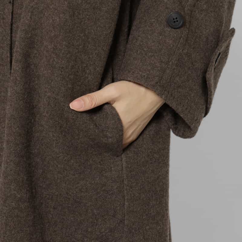 LE17SEPTEMBRE LE17SEPTEMBRE ＜ルディセットセプトンブル＞ バーニーズ　ニューヨーク限定 カシミヤ混ロングコート BROWN