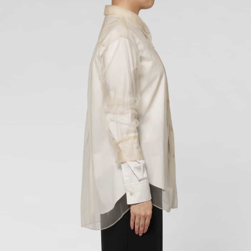 CHIKA KISADA CHIKA KISADA ＜チカ キサダ＞ バーニーズ　ニューヨーク限定チュールレイヤードシャツ BEIGE