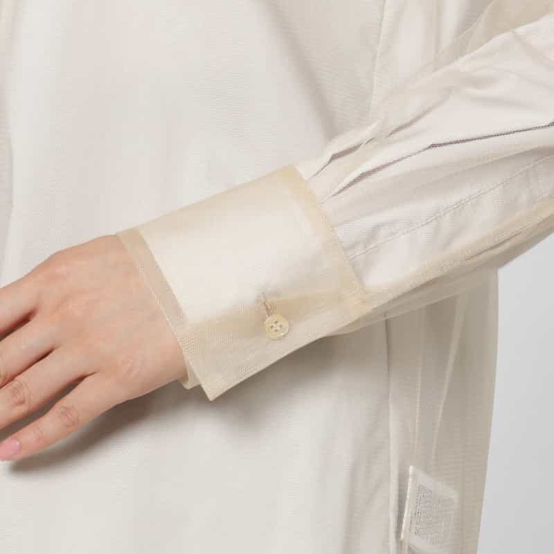 CHIKA KISADA CHIKA KISADA ＜チカ キサダ＞ バーニーズ　ニューヨーク限定チュールレイヤードシャツ BEIGE