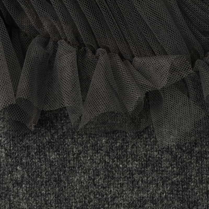 CHIKA KISADA CHIKA KISADA ＜チカ キサダ＞ チュールデザインニットプルオーバー GRAY