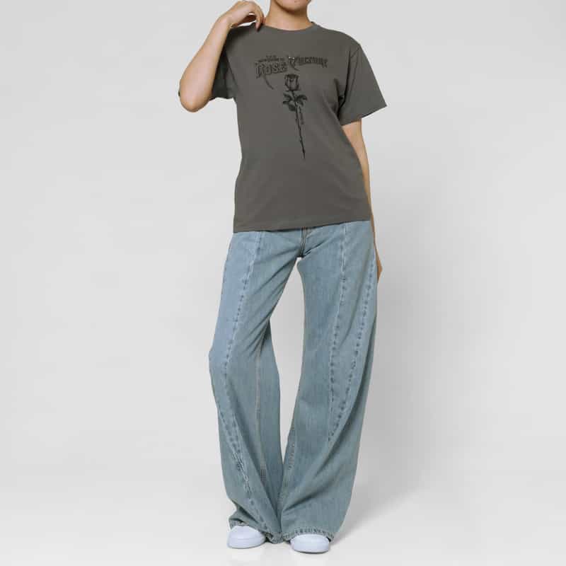 CHIKA KISADA CHIKA KISADA ＜チカ キサダ＞ ローズプリントTシャツ GRAY