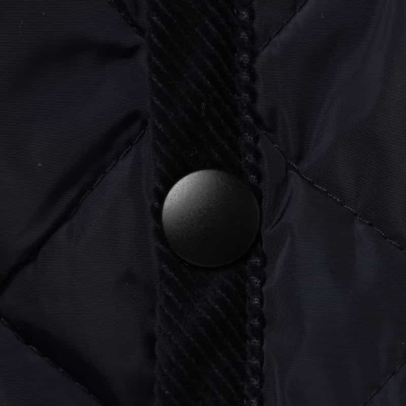 BARNEYS NEW YORK 中綿入りキルト生地ミドル丈コート NAVY
