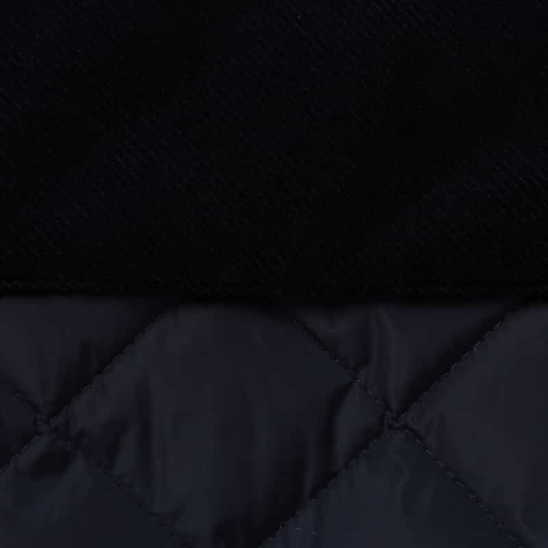 BARNEYS NEW YORK 中綿入りキルト生地ミドル丈コート NAVY