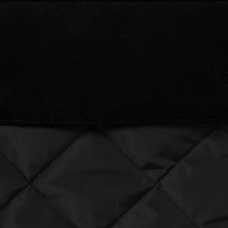 BARNEYS NEW YORK 中綿入りキルト生地ミドル丈コート BLACK