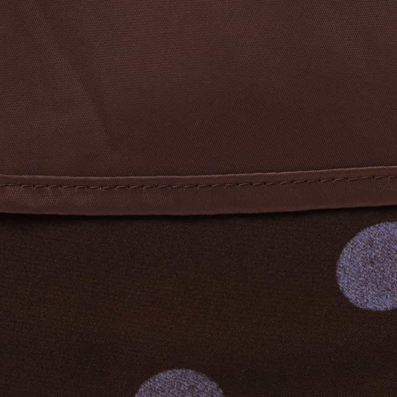 BARNEYS NEW YORK スエードライク ドット柄フレアドレス BROWN