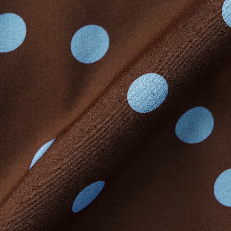 BARNEYS NEW YORK スエードライク ドット柄フレアスカート BROWN