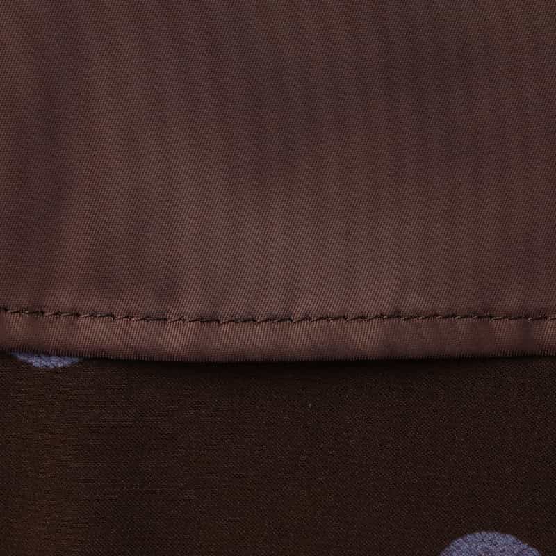 BARNEYS NEW YORK スエードライク ドット柄フレアスカート BROWN