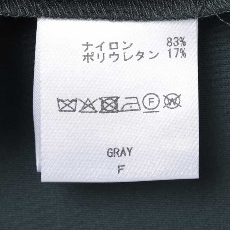 BARNEYS NEW YORK スクーバ素材 バイカラーティアードドレス GRAY