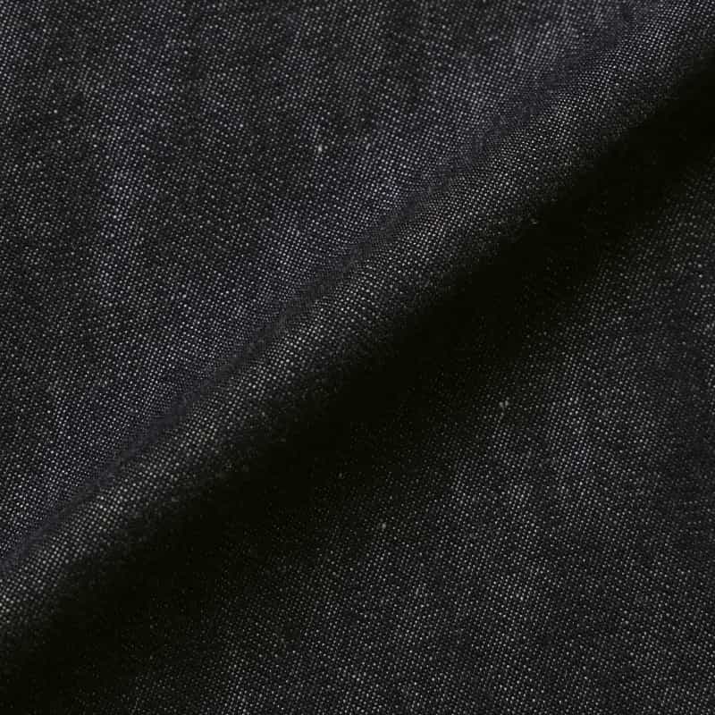 BARNEYS NEW YORK セットアップ ウォッシャブル デニム素材ラッフルデザインバンドカラーブラウス NAVY