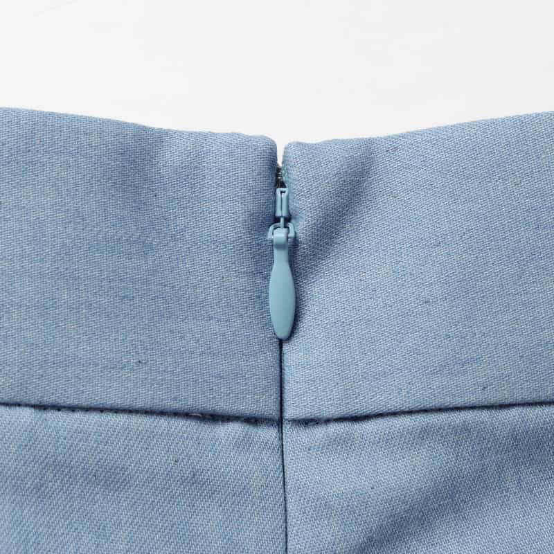 BARNEYS NEW YORK セットアップ ウォッシャブル デニム素材ワイドパンツ BLUE