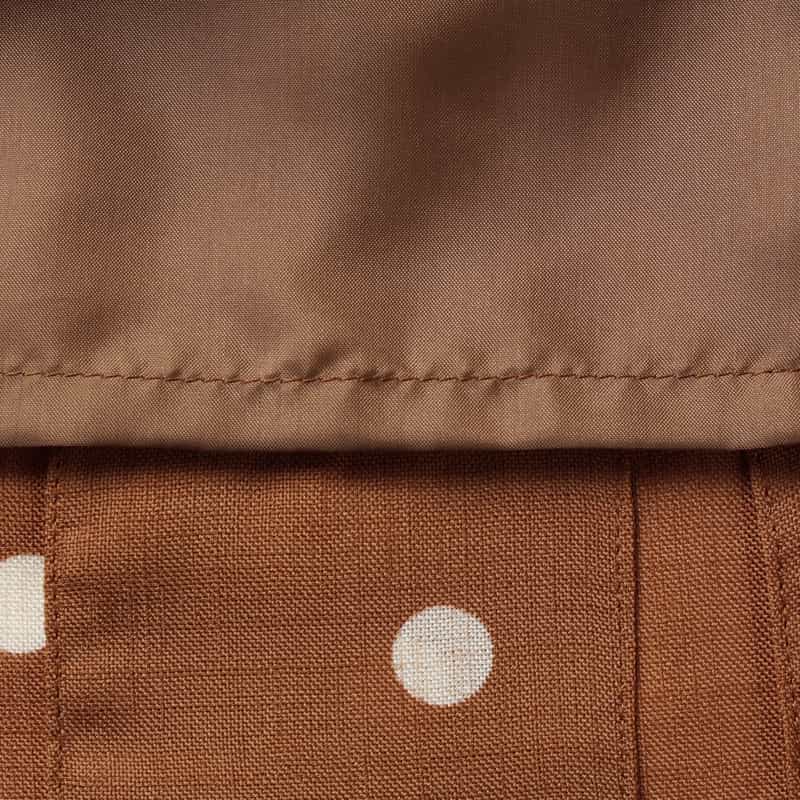 BARNEYS NEW YORK セットアップ ウォッシャブル リネンライク ドット柄ペプラムヘムブラウス BEIGE