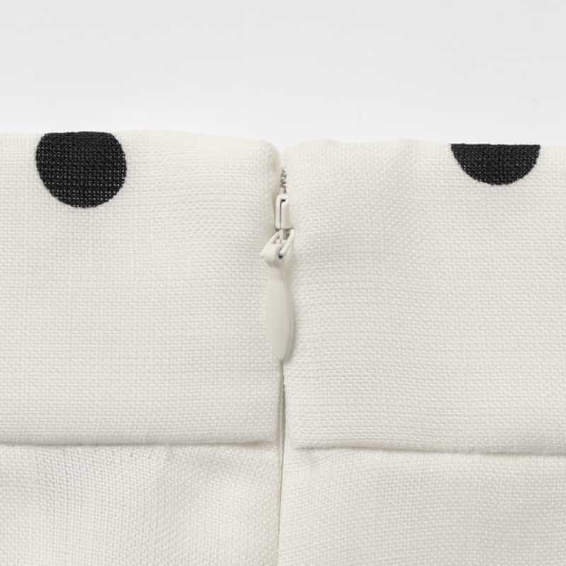 BARNEYS NEW YORK セットアップ ウォッシャブル リネンライク ドット柄ワイドパンツ WHITE