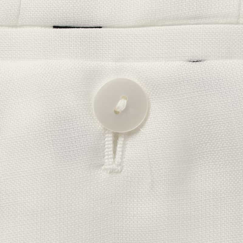 BARNEYS NEW YORK セットアップ ウォッシャブル リネンライク ドット柄ワイドパンツ WHITE