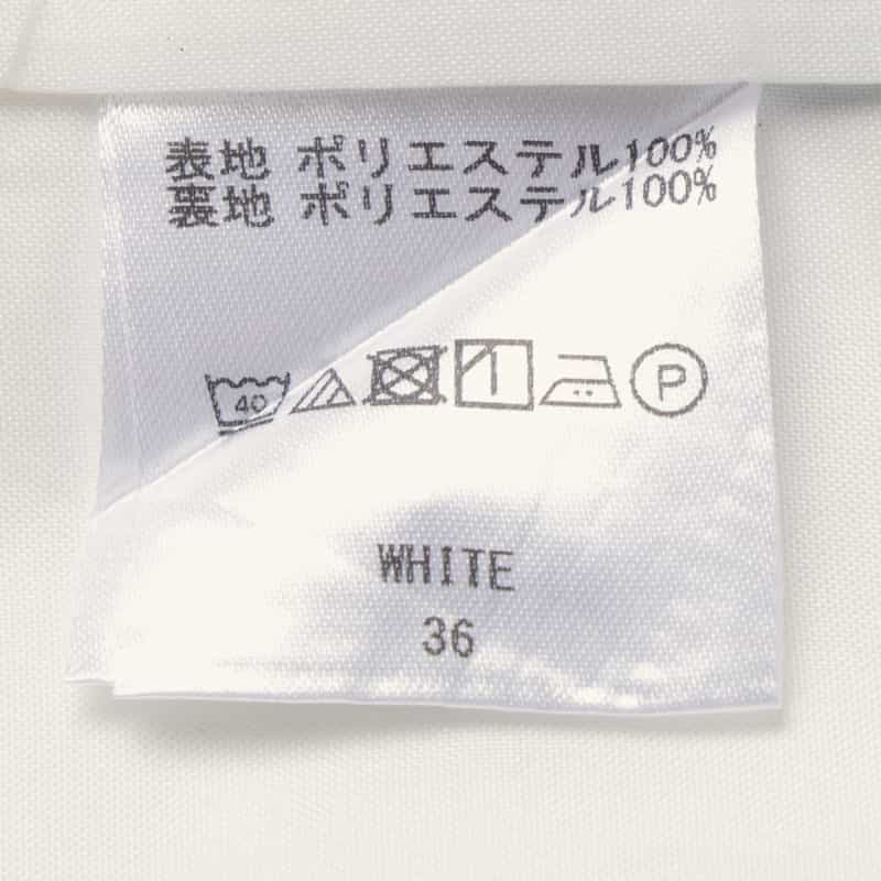 BARNEYS NEW YORK セットアップ ウォッシャブル リネンライク ドット柄ワイドパンツ WHITE