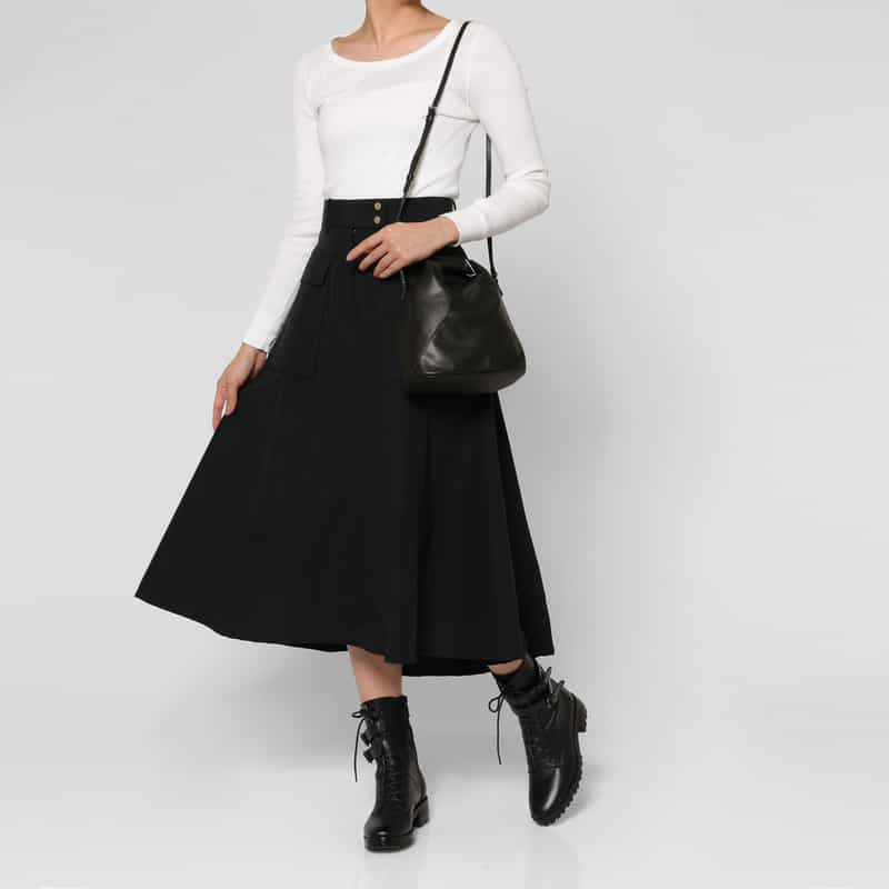 MM6 MAISON MARGIELA MM6 MAISON MARGIELA ＜エムエム6 メゾン マルジェラ＞ レザークロスボディバッグ “JAPANESE“ BLACK