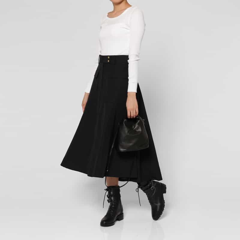 MM6 MAISON MARGIELA MM6 MAISON MARGIELA ＜エムエム6 メゾン マルジェラ＞ レザークロスボディバッグ “JAPANESE“ BLACK