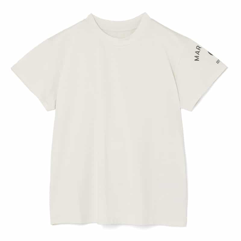MM6 MAISON MARGIELA MM6 MAISON MARGIELA ＜エムエム6 メゾン マルジェラ＞ スリーブロゴプリントTシャツ IVORY