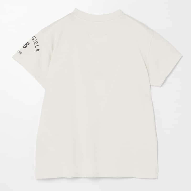 MM6 MAISON MARGIELA MM6 MAISON MARGIELA ＜エムエム6 メゾン マルジェラ＞ スリーブロゴプリントTシャツ IVORY