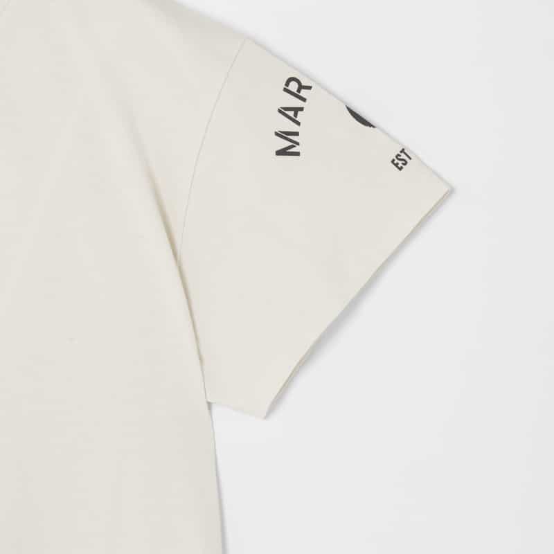 MM6 MAISON MARGIELA MM6 MAISON MARGIELA ＜エムエム6 メゾン マルジェラ＞ スリーブロゴプリントTシャツ IVORY