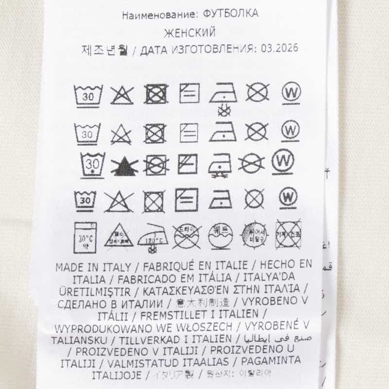 MM6 MAISON MARGIELA MM6 MAISON MARGIELA ＜エムエム6 メゾン マルジェラ＞ スリーブロゴプリントTシャツ IVORY
