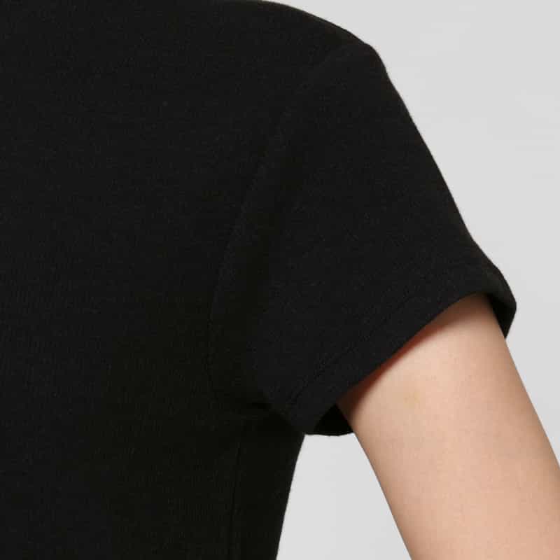 MM6 MAISON MARGIELA MM6 MAISON MARGIELA ＜エムエム6 メゾン マルジェラ＞ ロゴプリント リブTシャツ BLACK